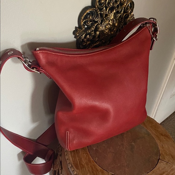 ❤️COACH Legacy Slim Duffle Vintage ‘03 - Red #9326 Adjustable Crossbody/shoulder - Picture 3 of 14